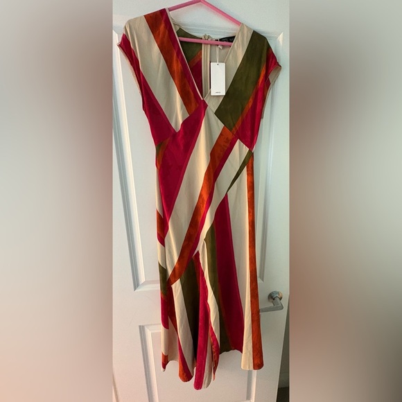 Mango Striped Midi Dress – Size Medium (US 6) brand new - Picture 6 of 15